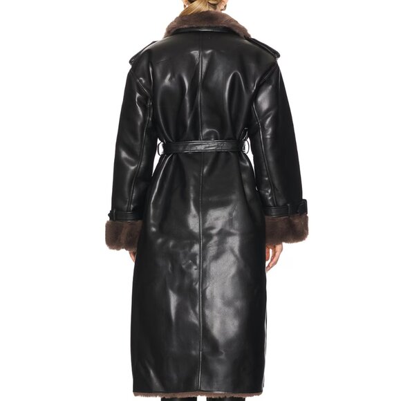 WeWoreWhat Bonded Faux Fur Trench Coat - Picture 4 of 8